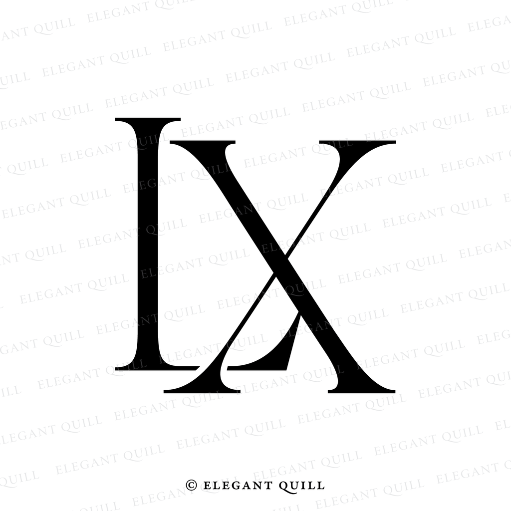 personal logo, LX initials