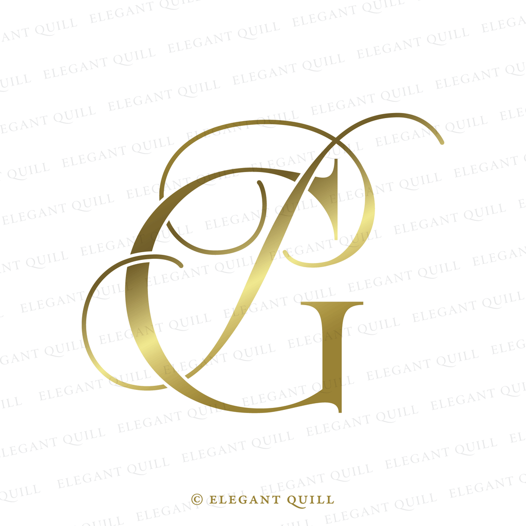 Pg Initails Personal Logo, PG Initials – Elegant Quill