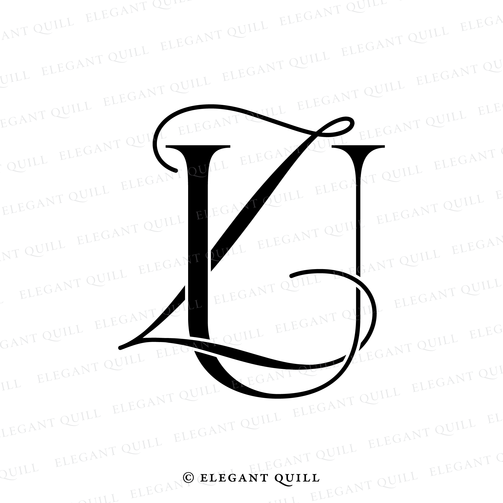 Business Logo Design, XZ Initials – Elegant Quill