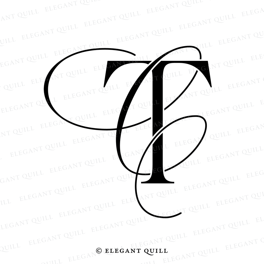 premade logo, CT initials
