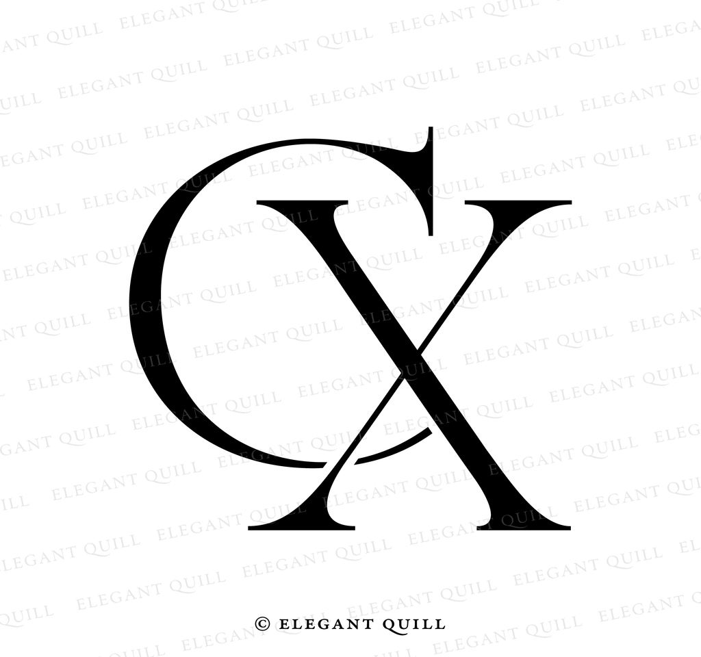 premade logo, CX initials