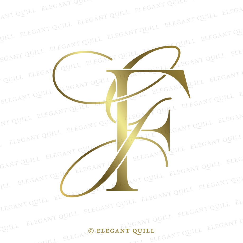 premade logo, GF initials