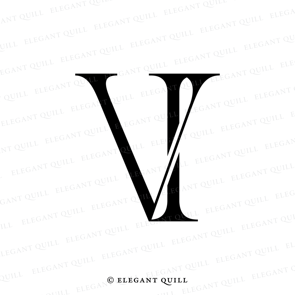 premade logo, IV initials