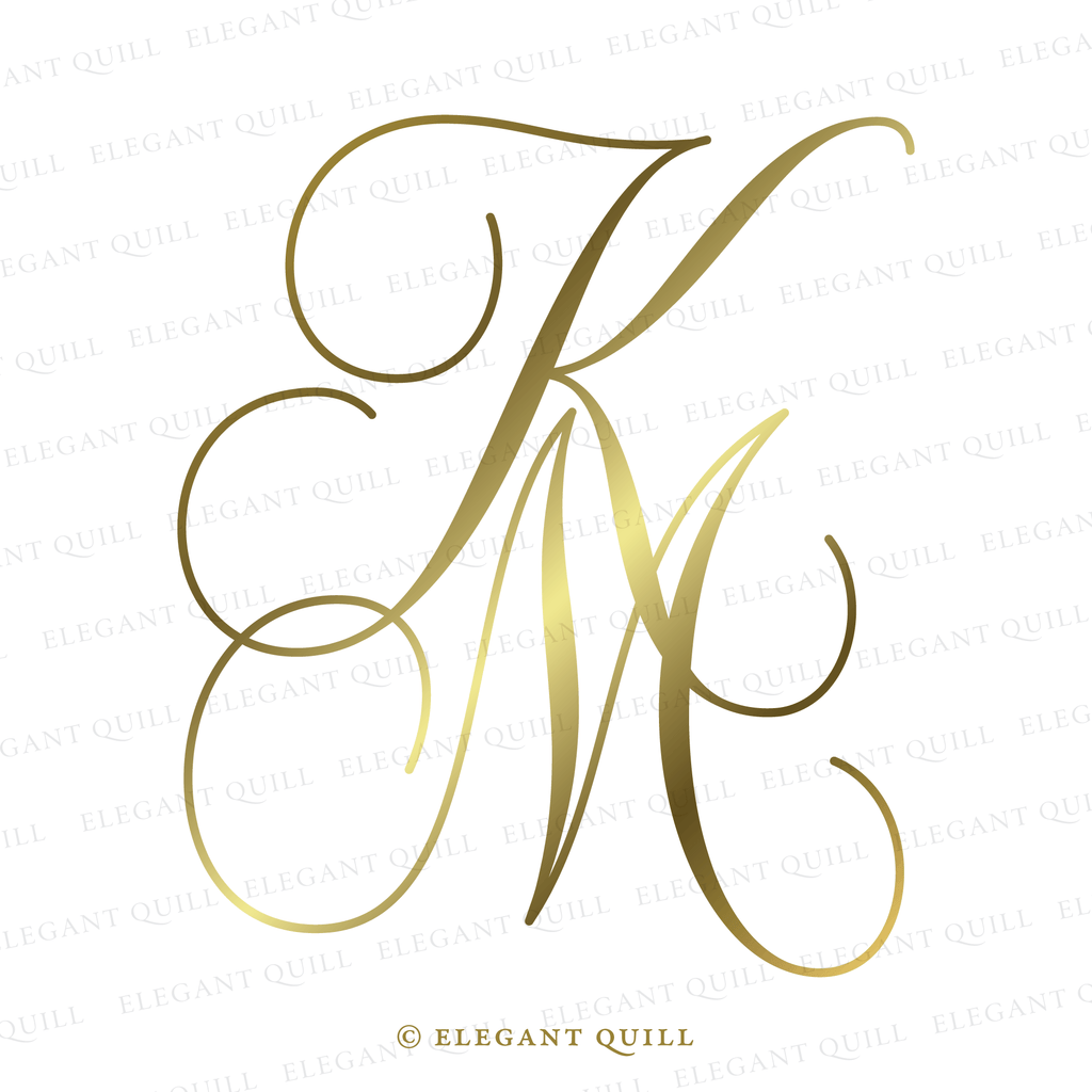 premade logo, KM initials