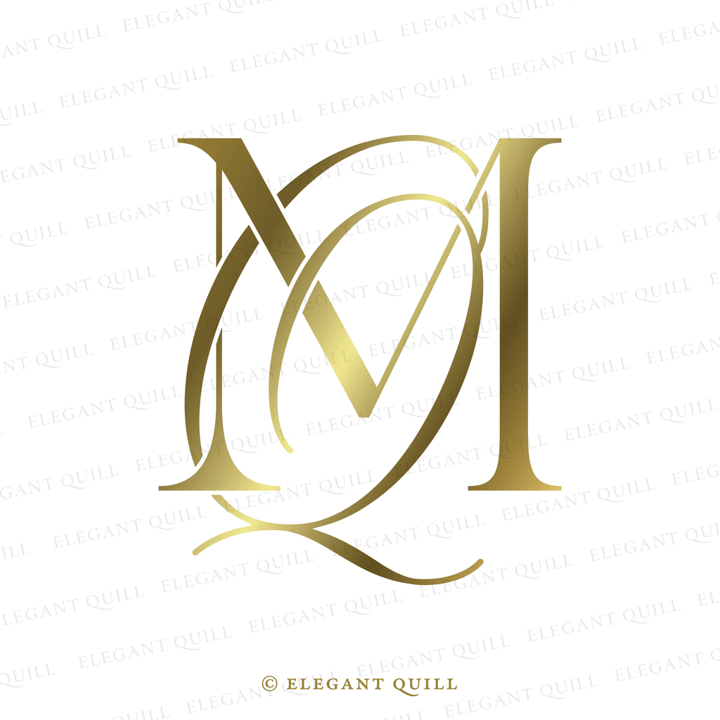 premade logo, QM initials