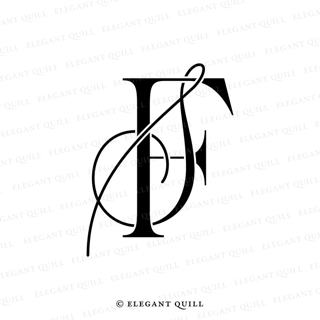 premade logo, SF initials