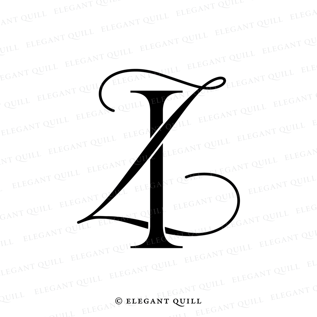 premade logo, ZI initials