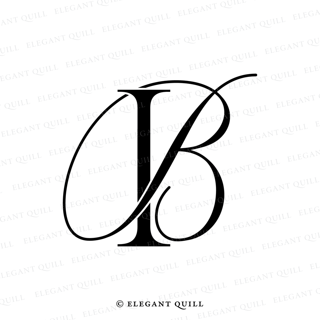 script logo, BI initials