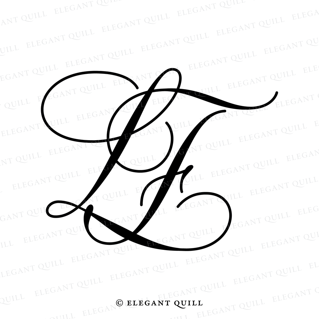 Fl Initals Script Logo, FL Initials – Elegant Quill