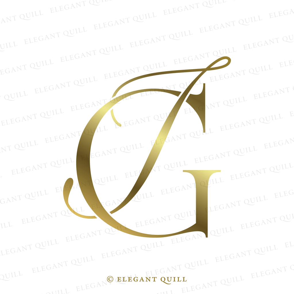 script logo, IG initials