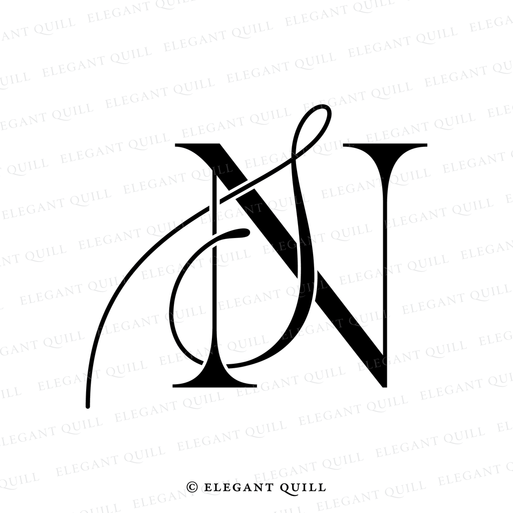 script logo, SN initials