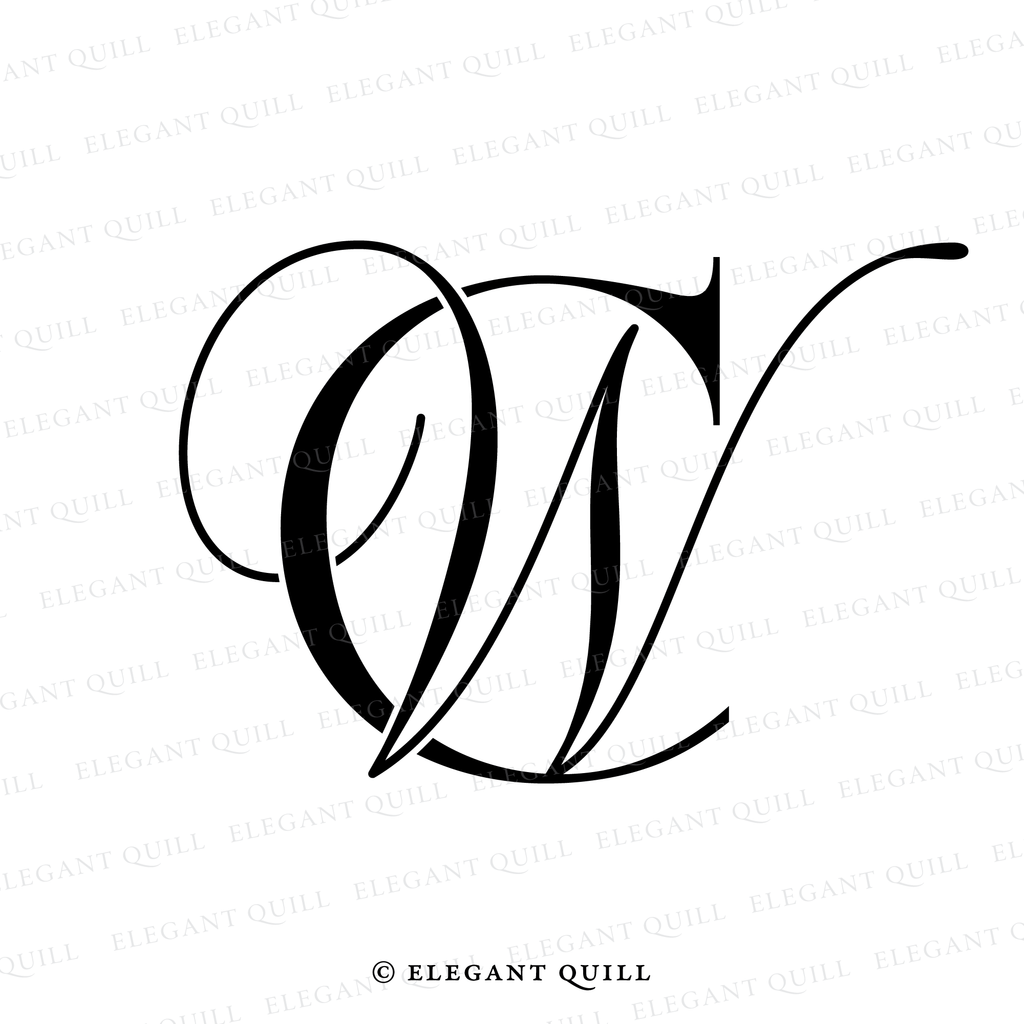 script logo, WC initials