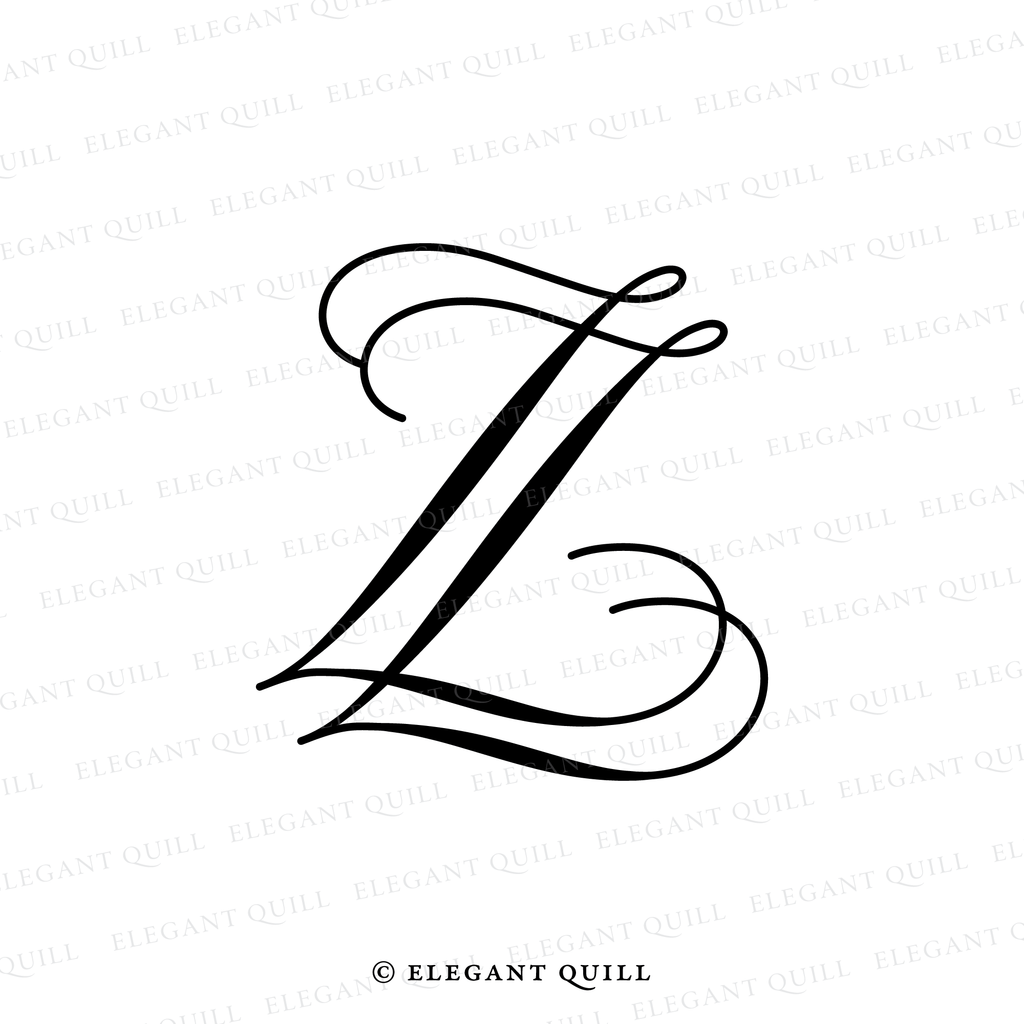 script logo, ZZ initials