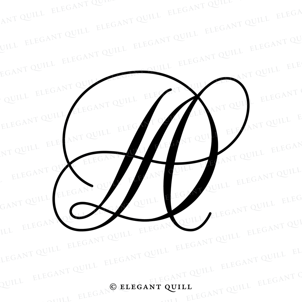 simple logo, AD initials