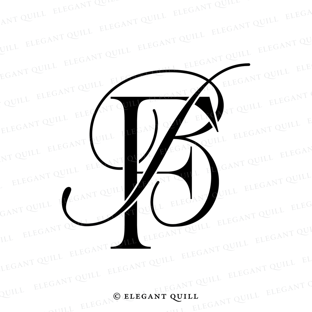 simple logo, BF initials