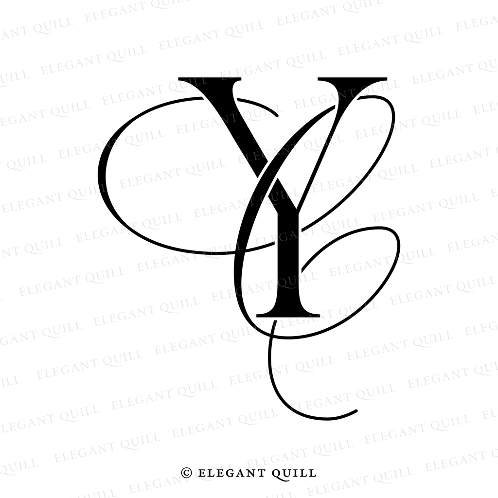 simple logo, CY initials