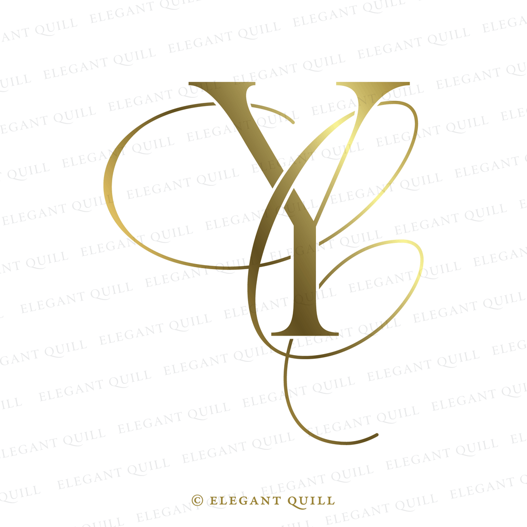 simple logo, CY logo gold