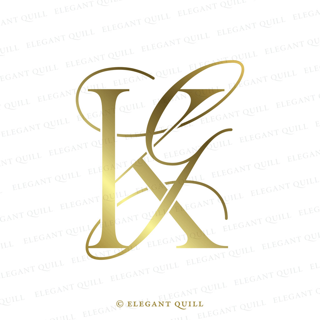 simple logo, GK initials