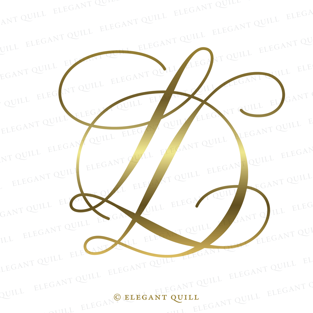 simple logo, LD initials