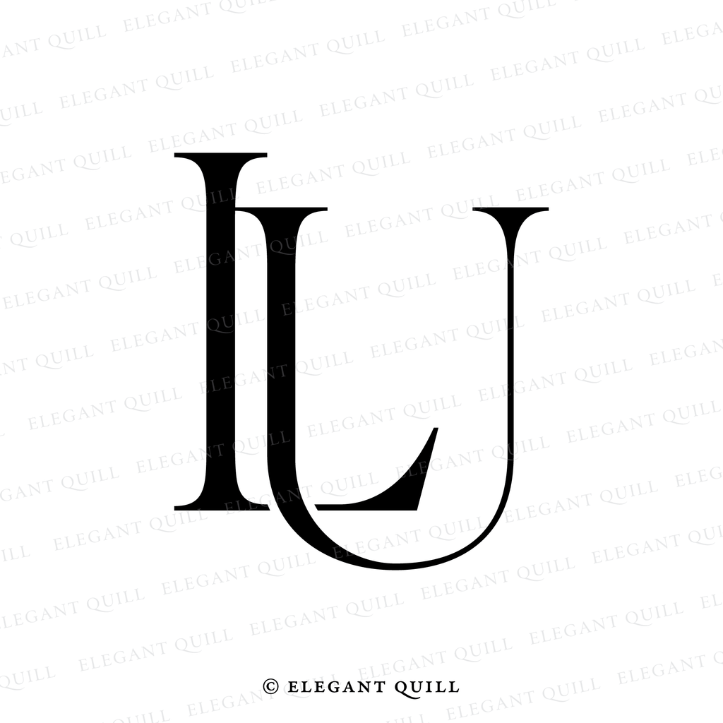 simple logo, LU initials