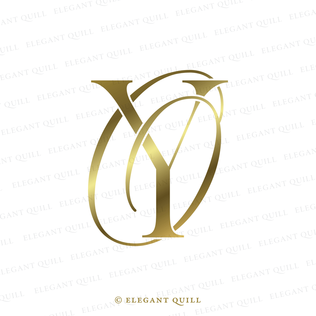 simple logo, OY initials