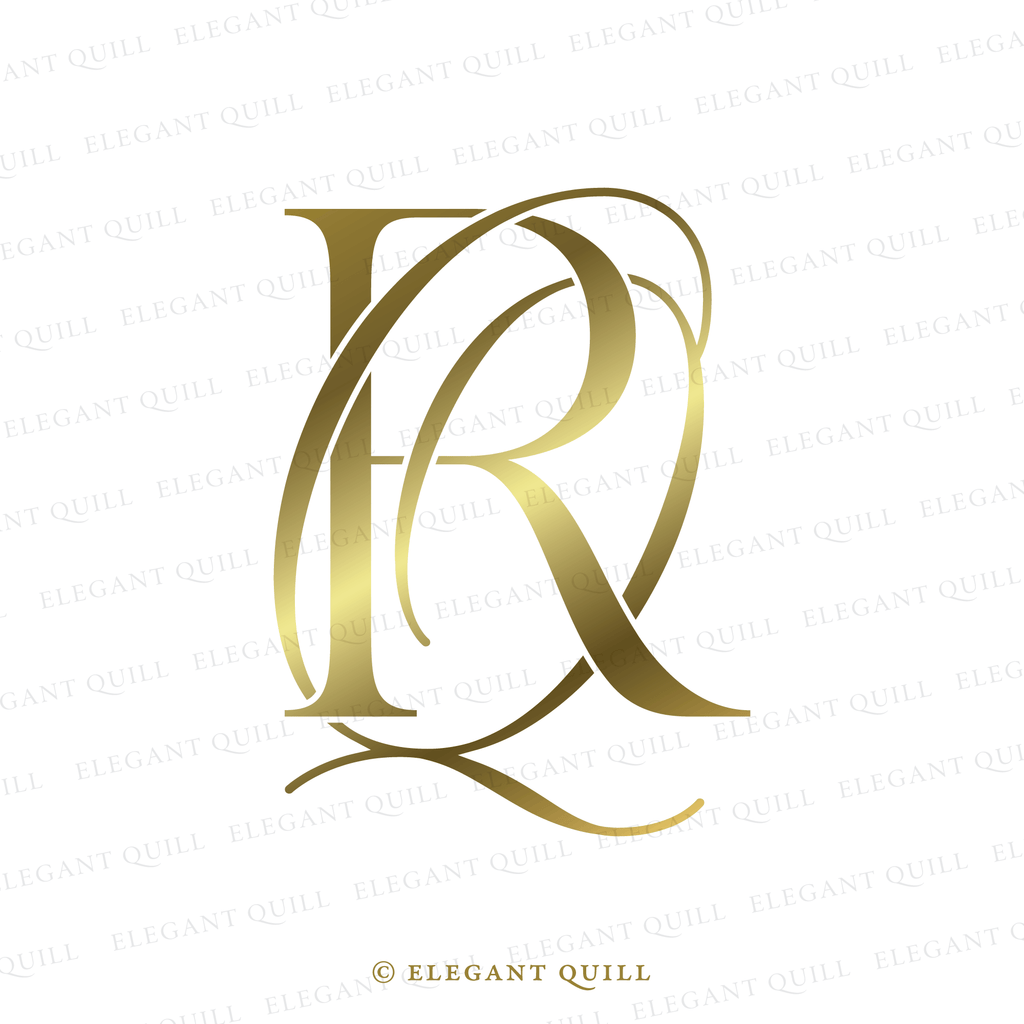 simple logo, QR initials