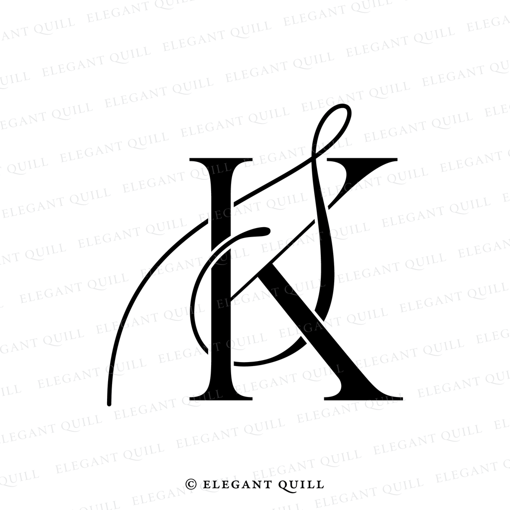 simple logo, SK initials