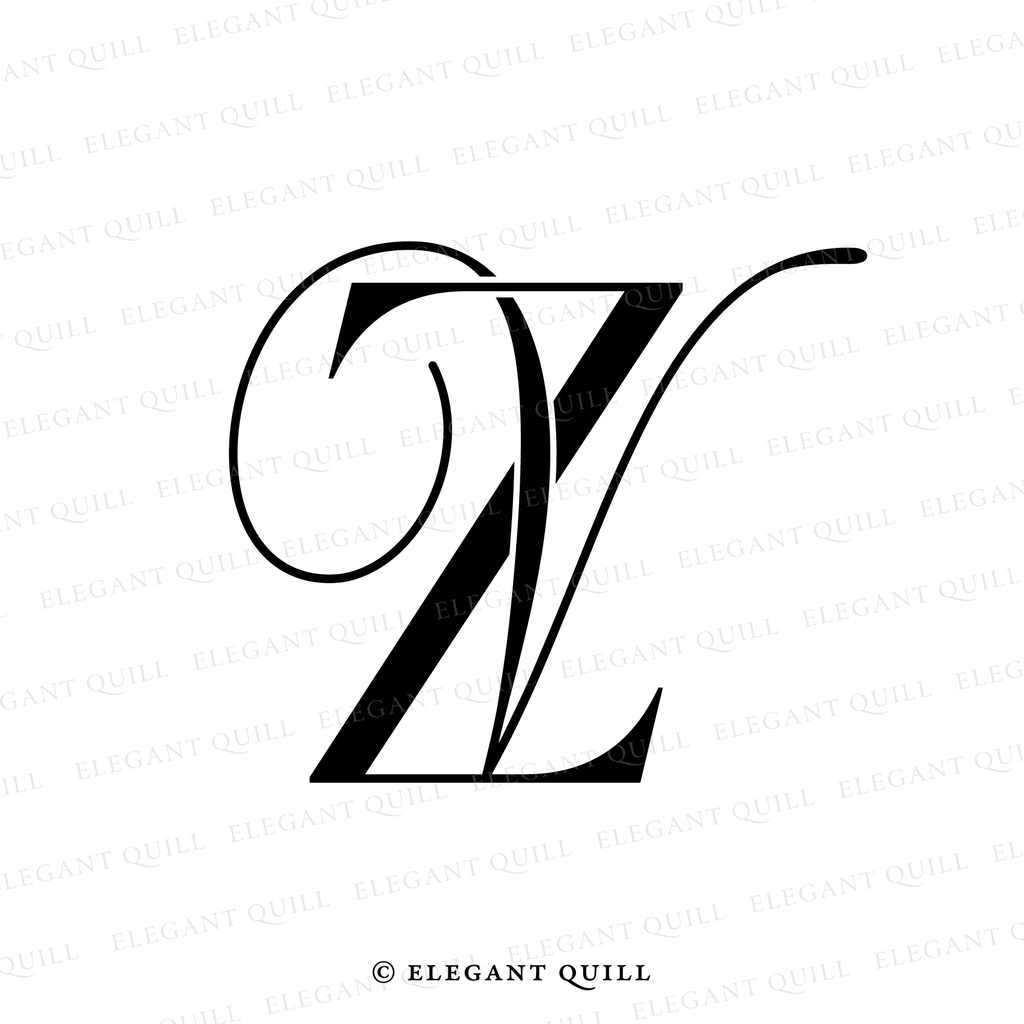 simple logo, VZ initials