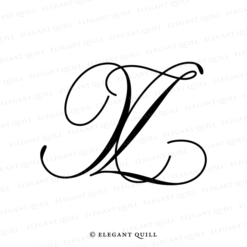 simple logo, XZ initials