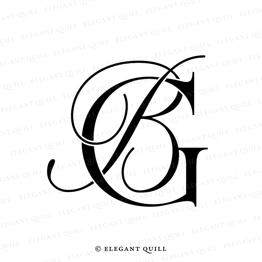simple logo design, BG initials