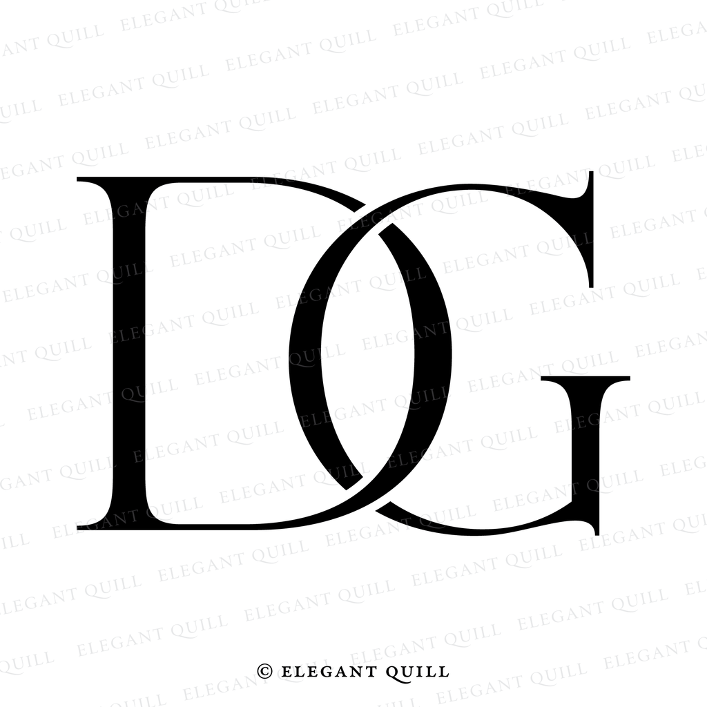 simple logo design, DG initials