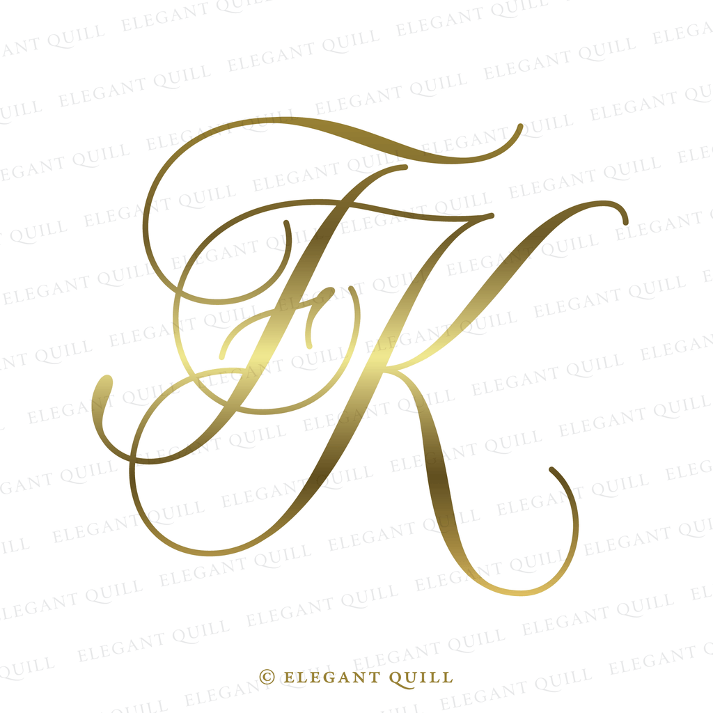 simple logo design, FK initials