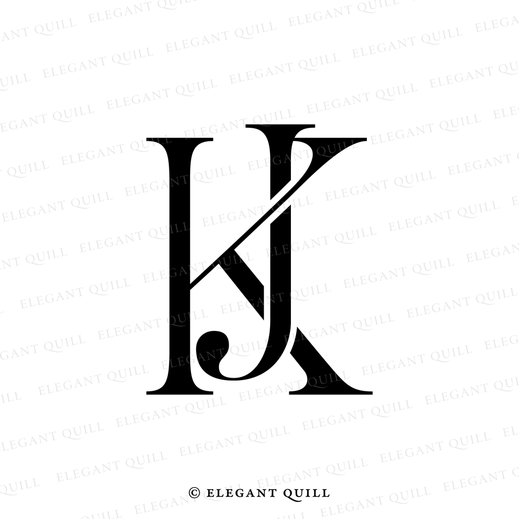 simple logo design, JK initials