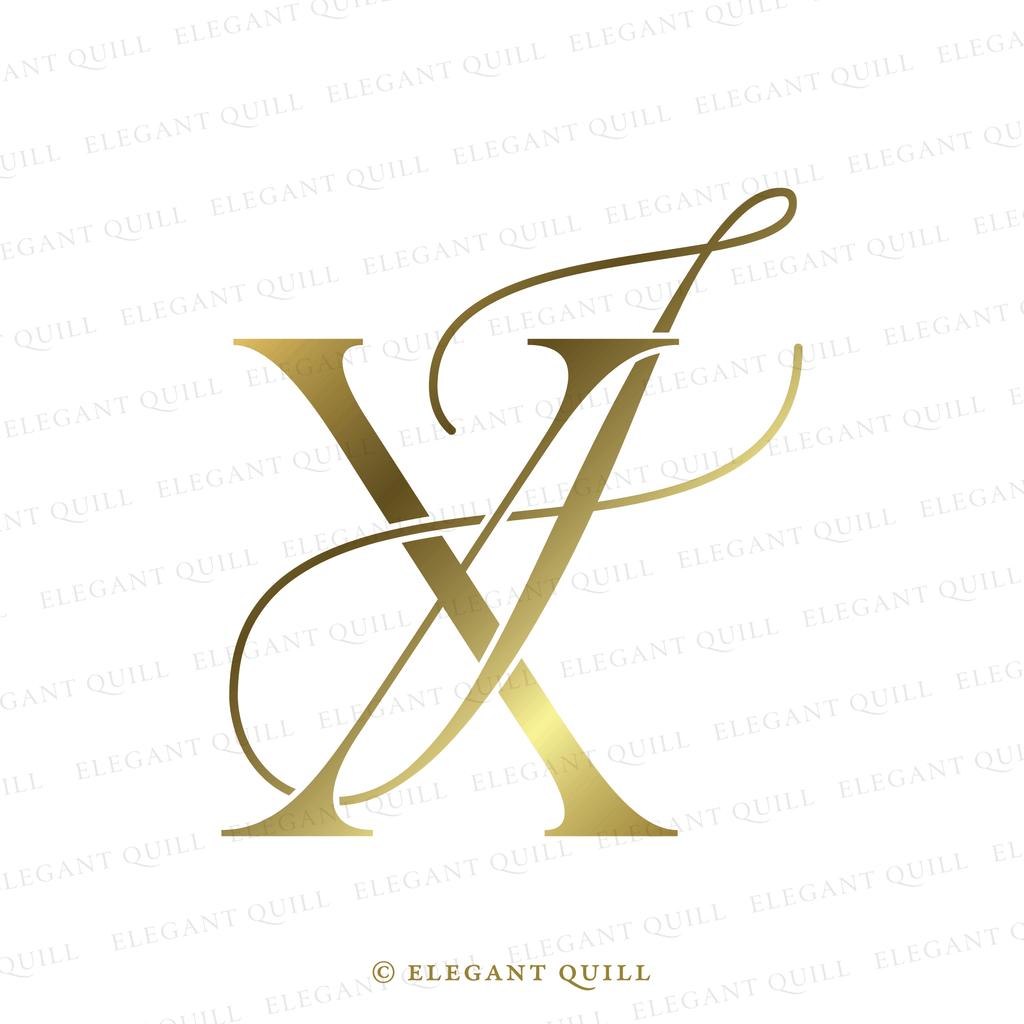 simple logo design, JX initials