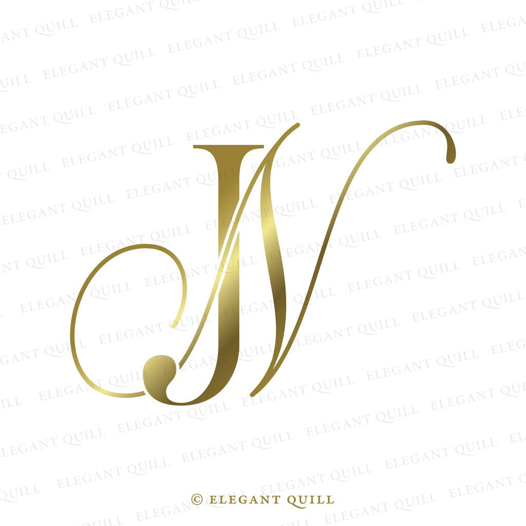 simple logo design, NJ initials