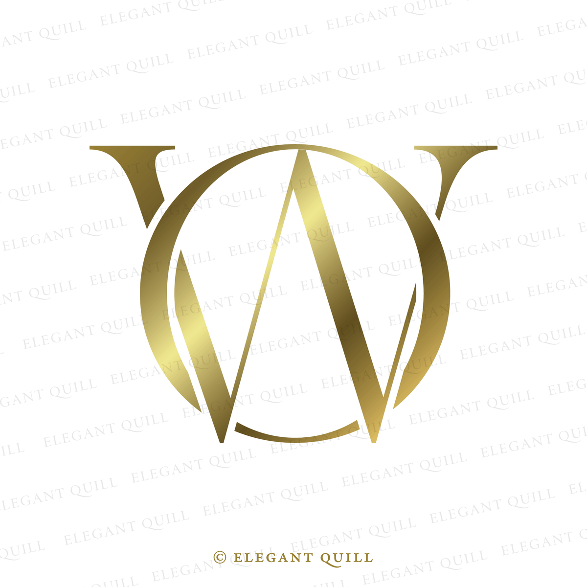 Simple Logo Design, OW Initials – Elegant Quill
