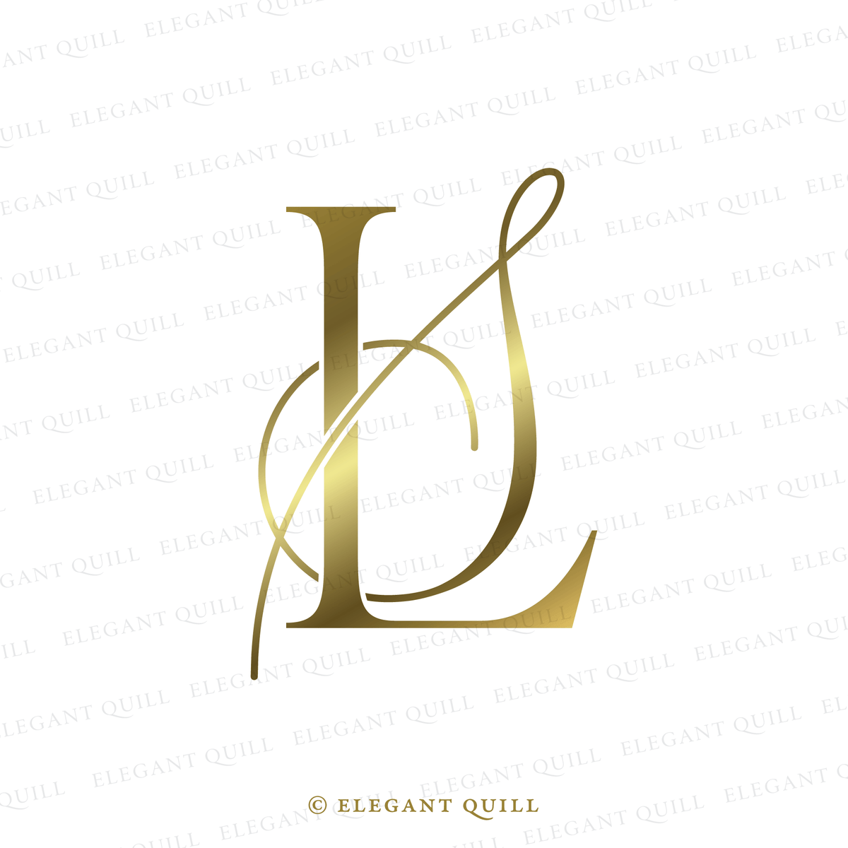 Simple Logo Design, SL Initials – Elegant Quill