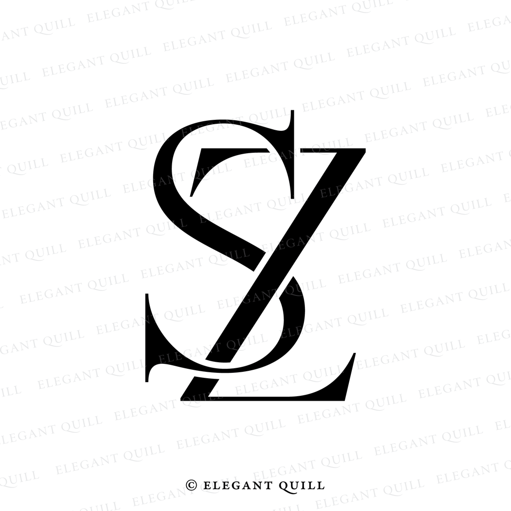 simple logo design, SZ initials