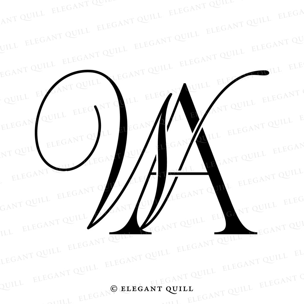 simple logo design, WA initials