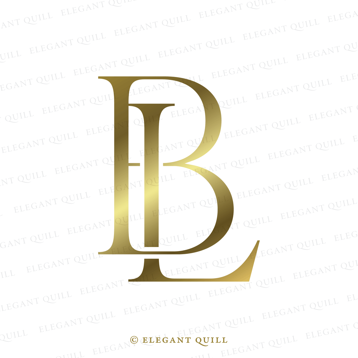 Bl Initals Simplistic Logo, BL Initials – Elegant Quill