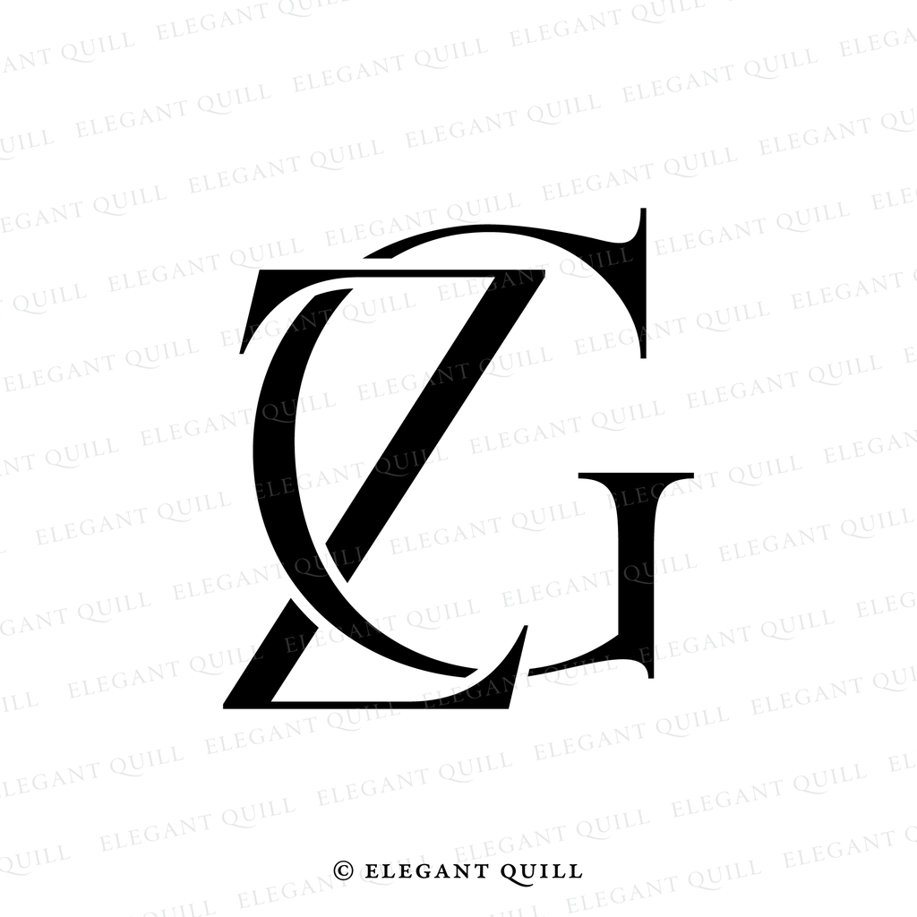 simplistic logo, GZ initials