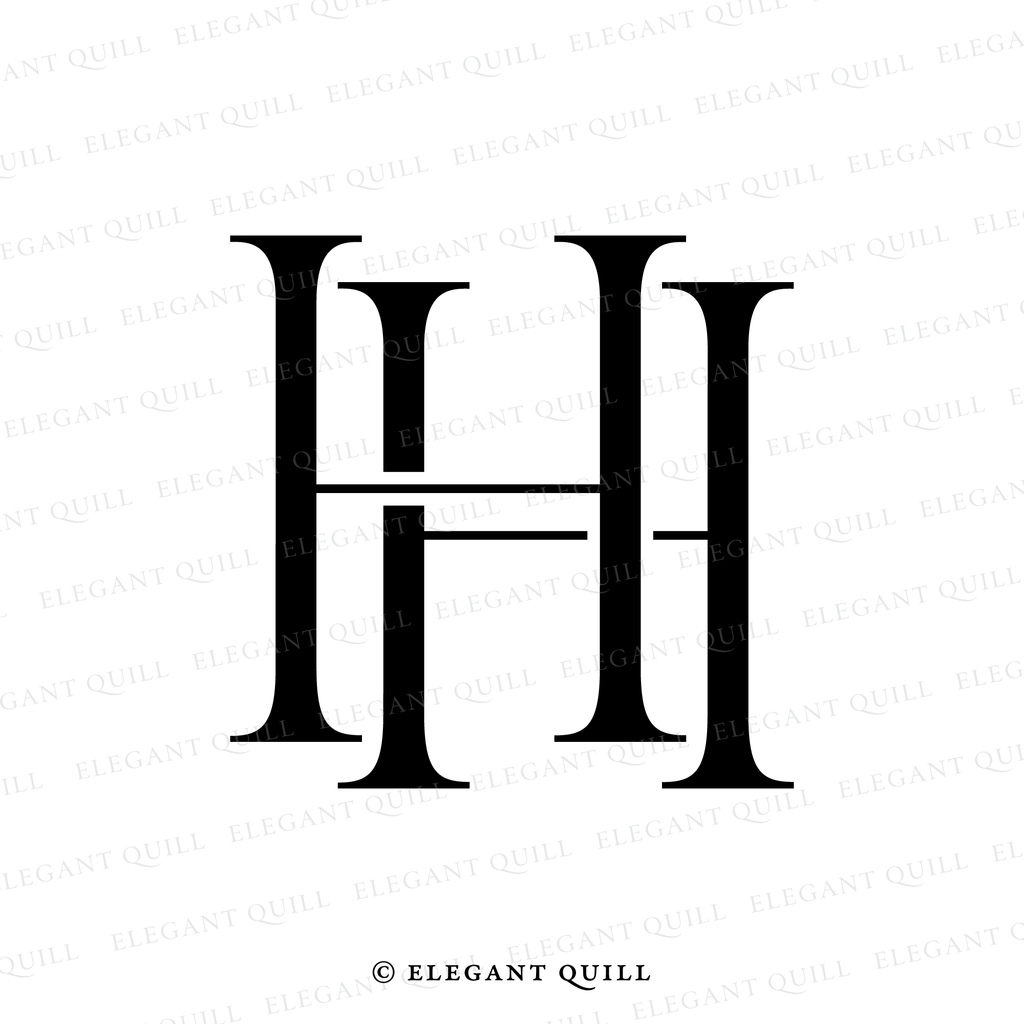 simplistic logo, HH initials
