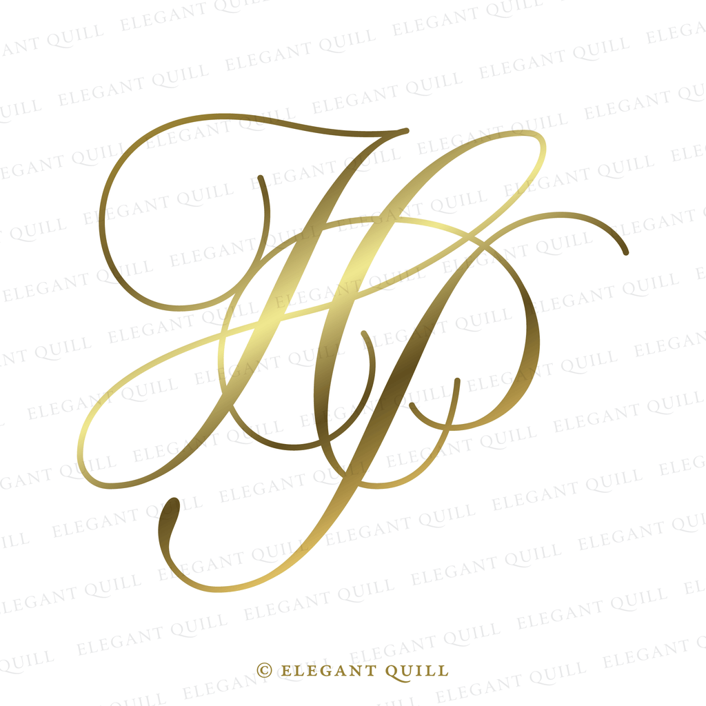 simplistic logo, HP initials