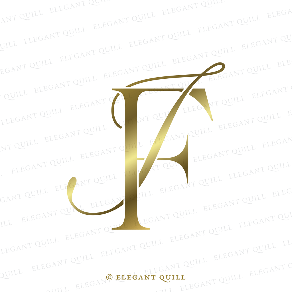 simplistic logo, IF initials