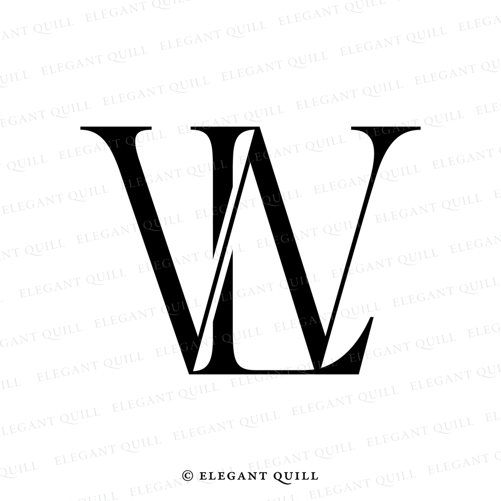 simplistic logo, LW initials