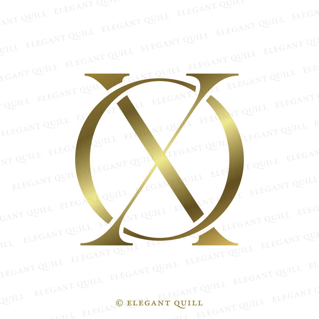 simplistic logo, OX initials