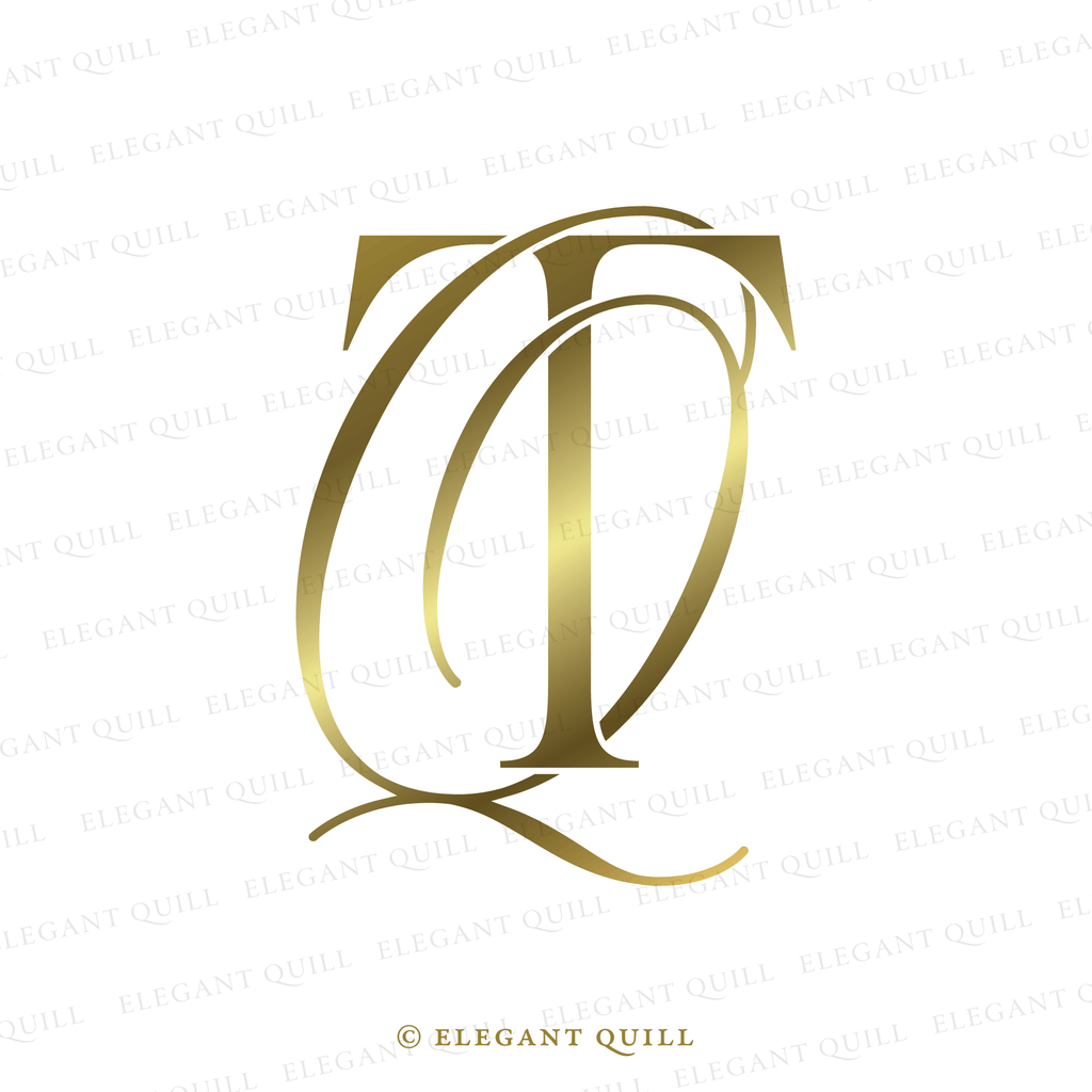 simplistic logo, QT initials