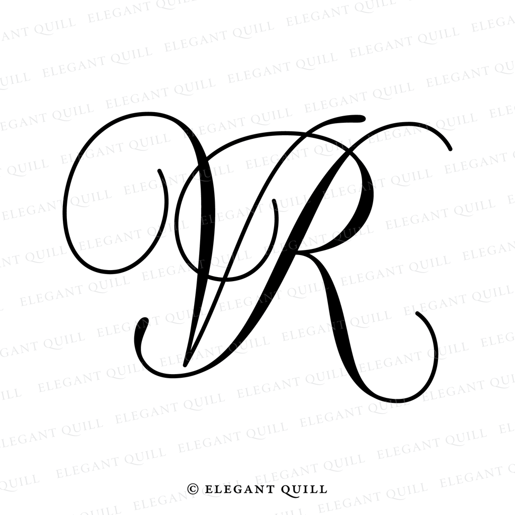 simplistic logo, RV initials