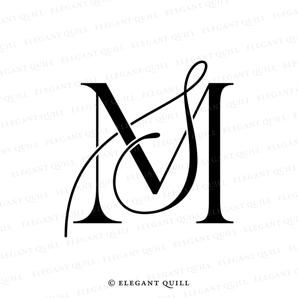 simplistic logo, SM initials