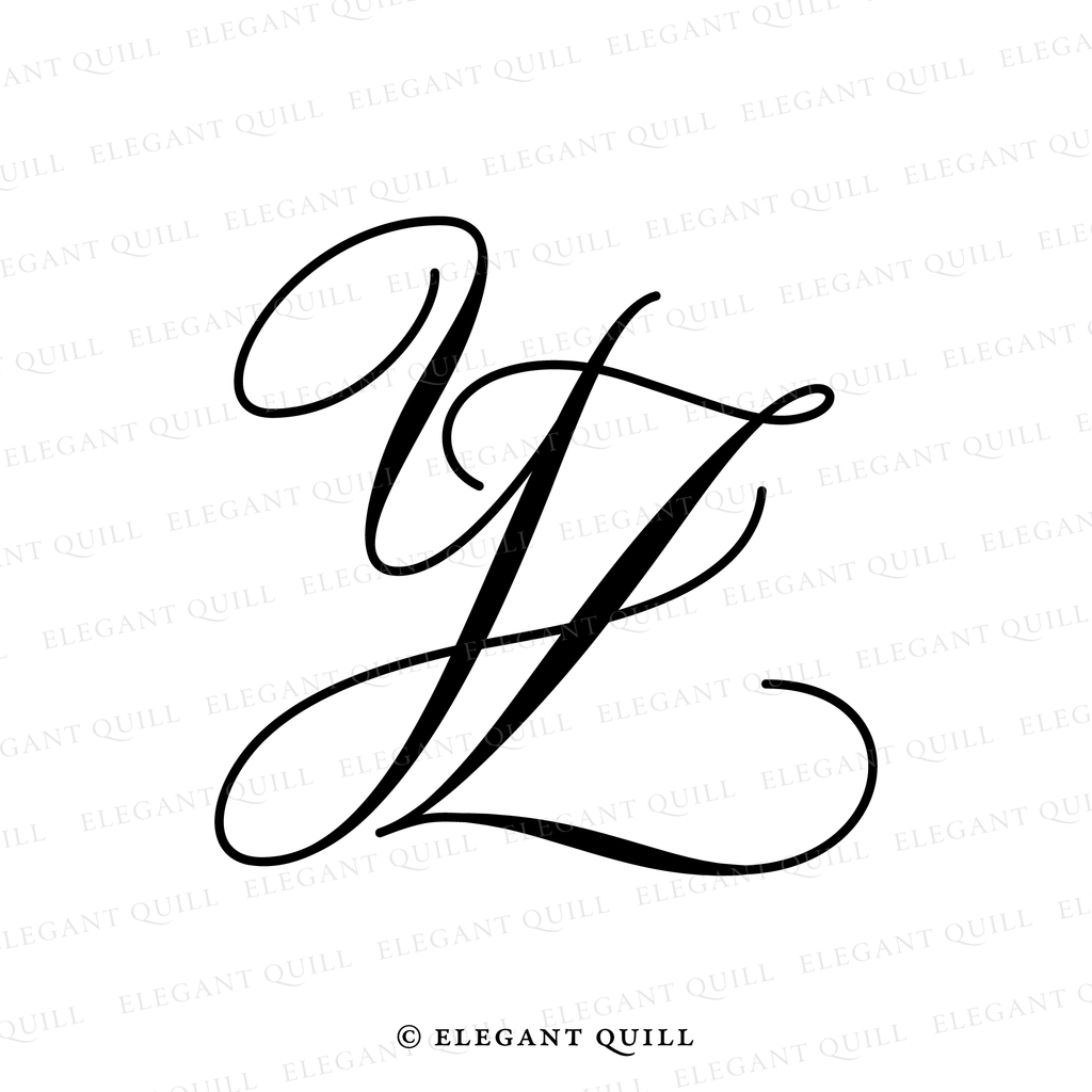 simplistic logo, YZ initials